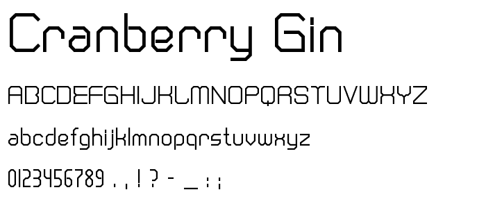 Cranberry Gin font